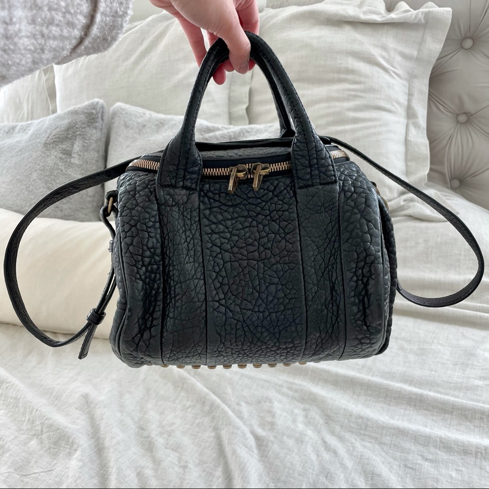 ALEXANDER WANG Rockie Duffel Bag Pebbled Leather